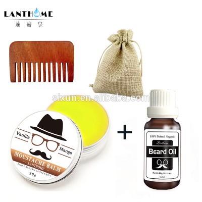 Private Label GMPC Certification 100% Natural Beard Oil Beard Set